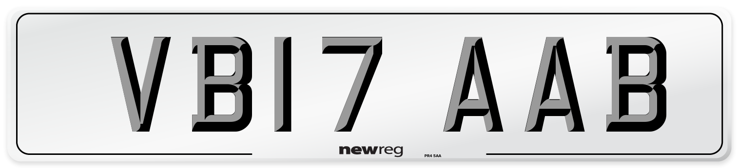 VB17 AAB Number Plate from New Reg